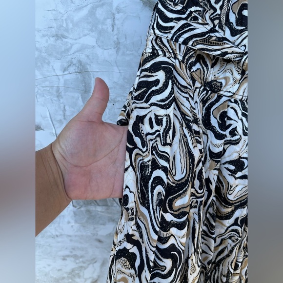 Diane Von Furstenburg Nicola Dress in Marble Black size 6 - Picture 11 of 17